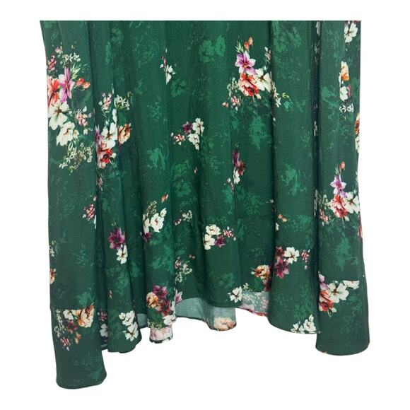 Womens H&M Green Floral Rare Cottage Core Midi Dress XL 14 - Picture 7 of 10